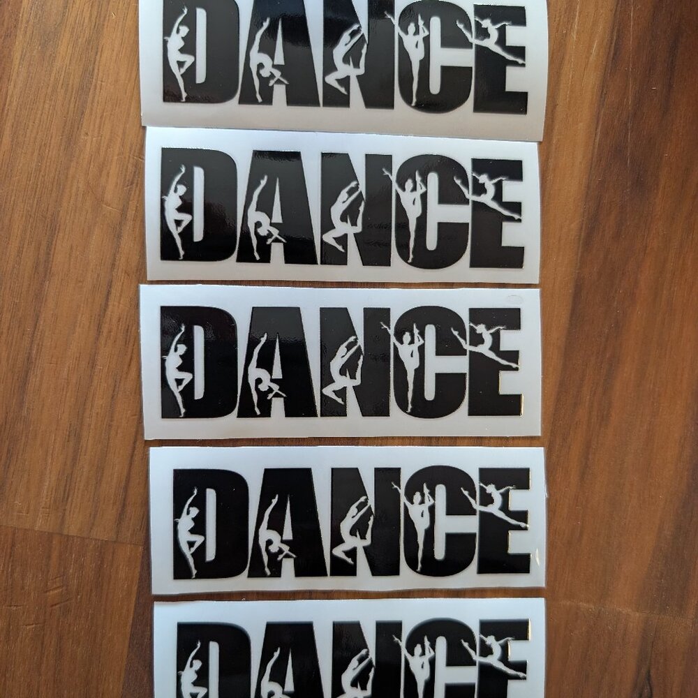 *5 for $15* Dance UV DTF stickers